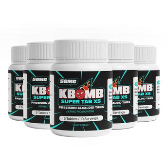 KBomb Super Tab XS 50mg botanical alkaloid tablet for wellness and relaxation