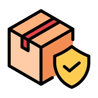 Shipping protection icon representing coverage for damage, loss, and theft
