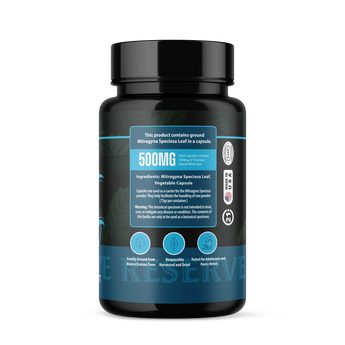 White Ivory Horn Kratom capsules blend for energy and mental well-being