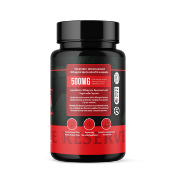 Silky Red Sumatra kratom capsules blend for calming mood elevation and relaxation