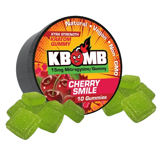 Cherry Smile Kratom Gummies - KBomb Kratom
