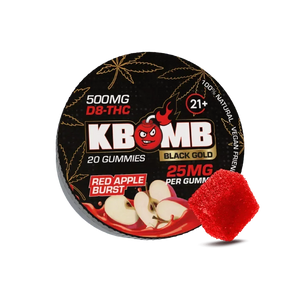 KBomb Delta 8 THC Gummies Black Gold relaxing edible cannabis product