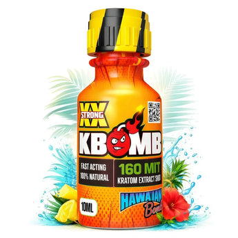 160mg Kratom Original Liquid Shot KBomb vial for fast-acting energy boost