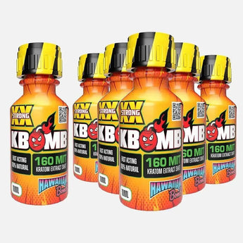 160mg Kratom Original Liquid Shot KBomb bottle with natural flavorings and Mitragyna Speciosa extract