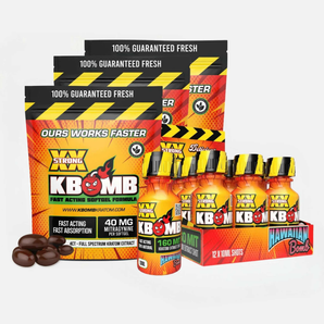 Life Of The Party Bundle with Kratom soft gels and liquid shots for energy and mood boost