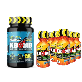 Morning Max Pack with kratom capsules and liquid extract shots