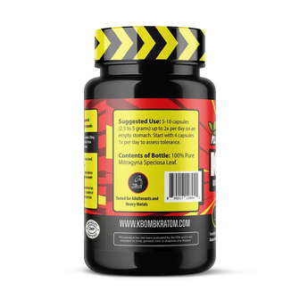 Multi-Strain Red Kratom Capsules - KBomb Kratom