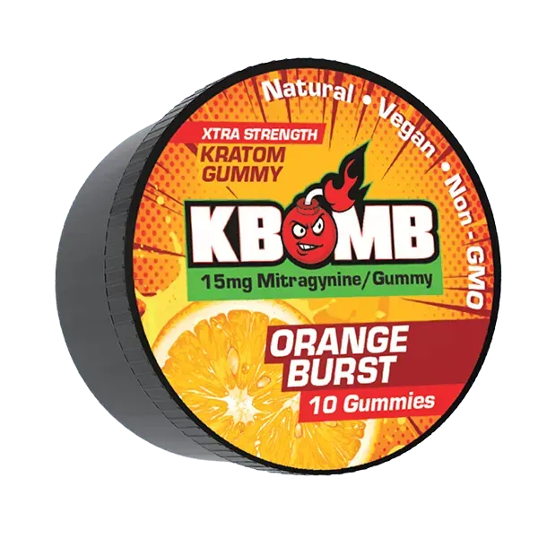 Orange Burst Kratom Gummies - KBomb Kratom