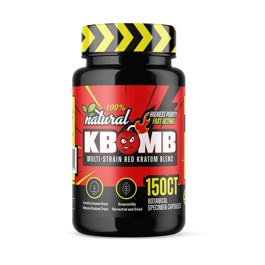 Red Multi-Strain 500mg Kratom Capsules - KBomb Kratom