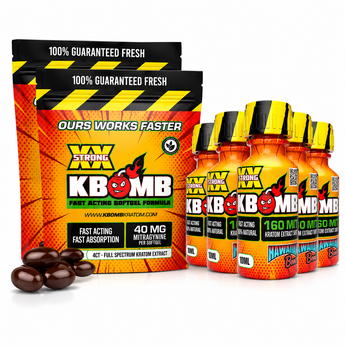 Supreme Bliss Bundle kratom soft gels and liquid shots for relaxation and serenity