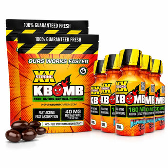 Supreme Bliss kratom bundle with extract softgels and liquid shots
