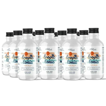 Tropic Tonic Kava Kratom natural relaxation drink bottle promoting calm and well-being