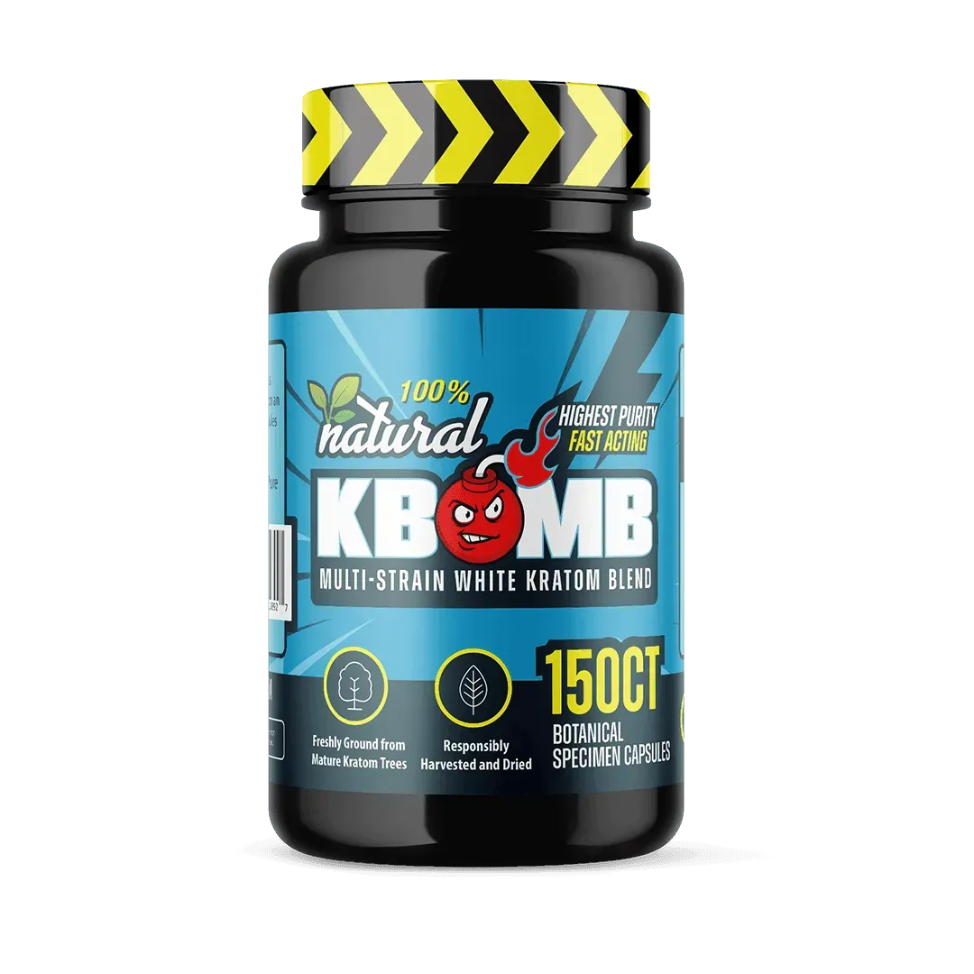 White Multi-Strain 500mg Kratom Capsules - KBomb Kratom