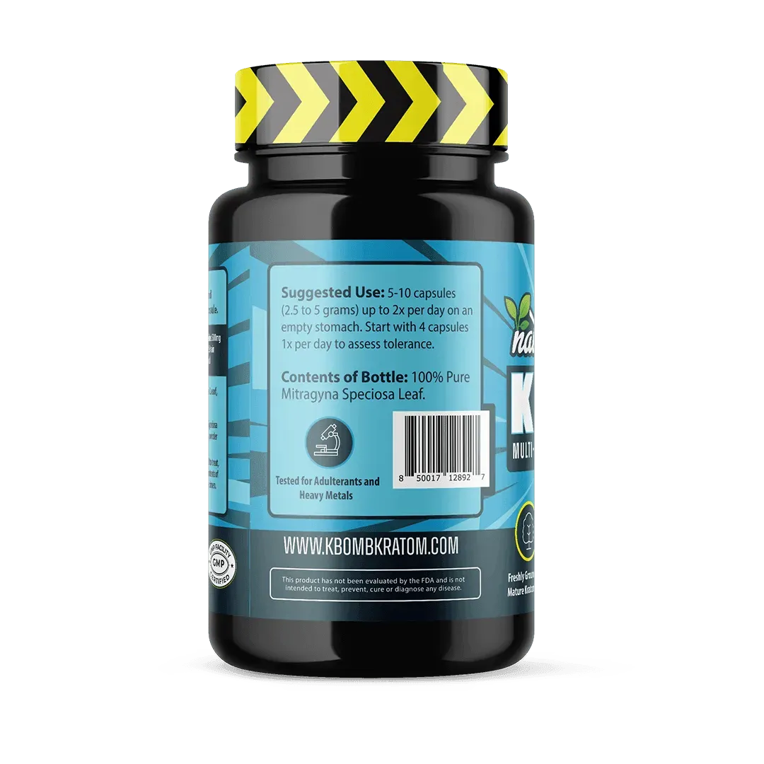 White Vein Multi-Strain Kratom Capsules - KBomb Kratom