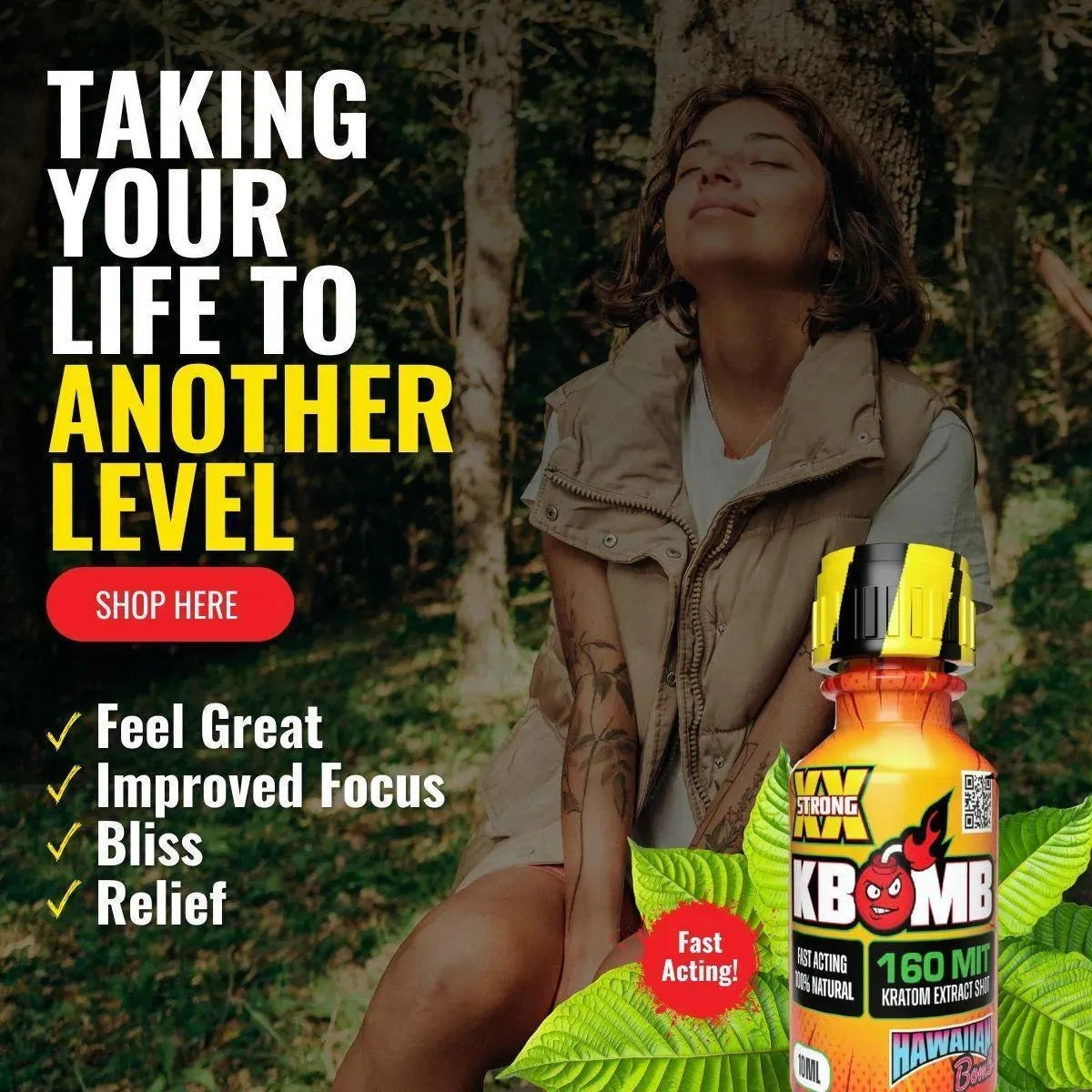 KBomb Mitragyna Speciosa Shot - KBomb Kratom