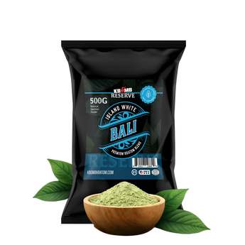 Island White Bali Premium Kratom Powder Blend for smooth, uplifting energy and focus