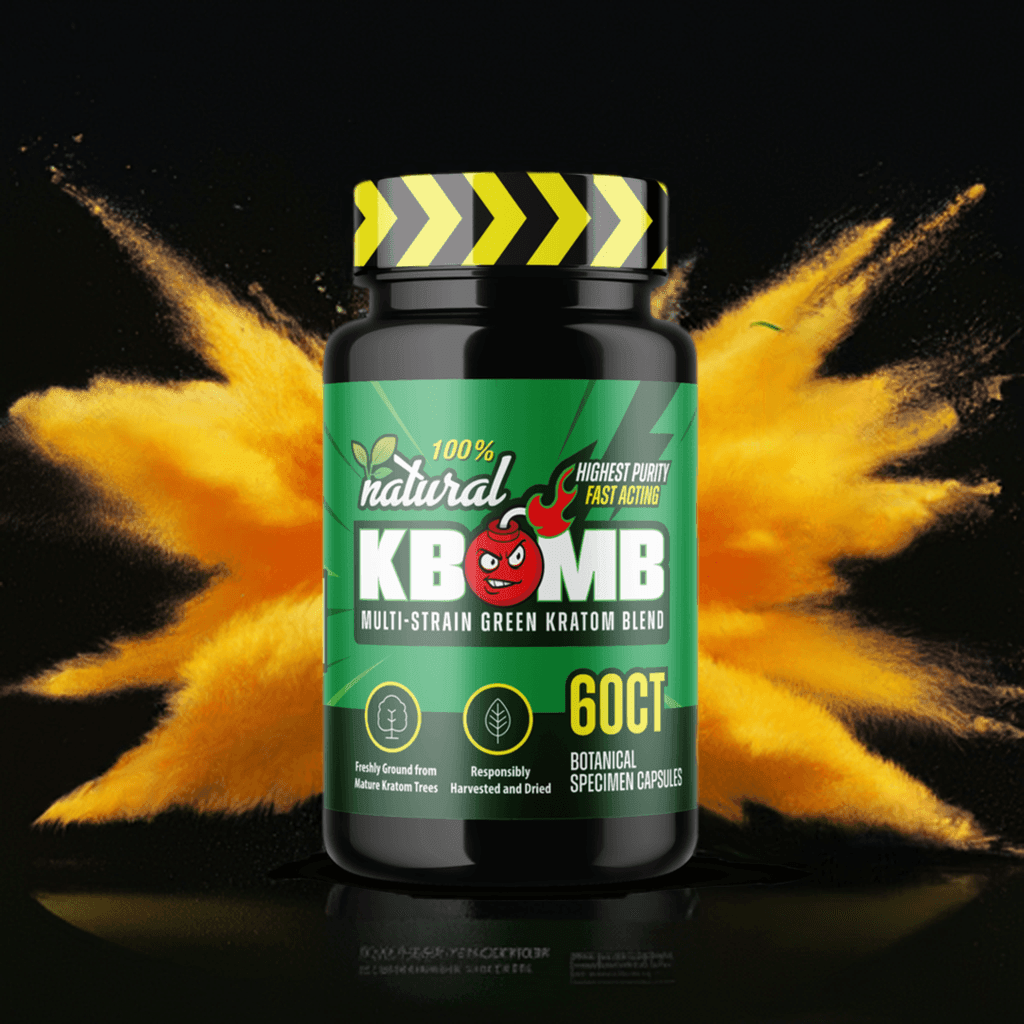 Green Multi-Strain 500mg Kratom Capsules - KBomb Kratom