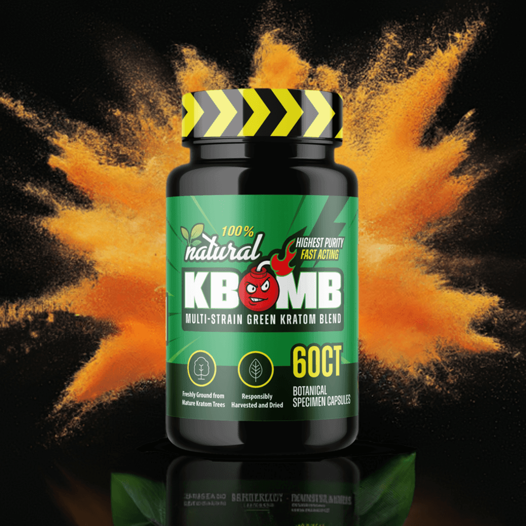 Green Multi-Strain Kratom Blend Capsules (500mg) - KBomb Kratom