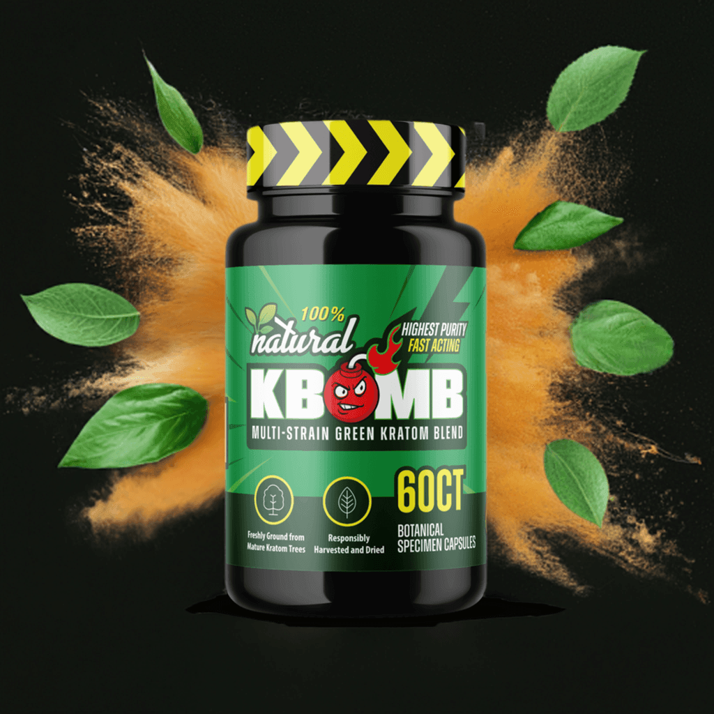 Green Vein Multi-Strain Kratom Capsules - KBomb Kratom