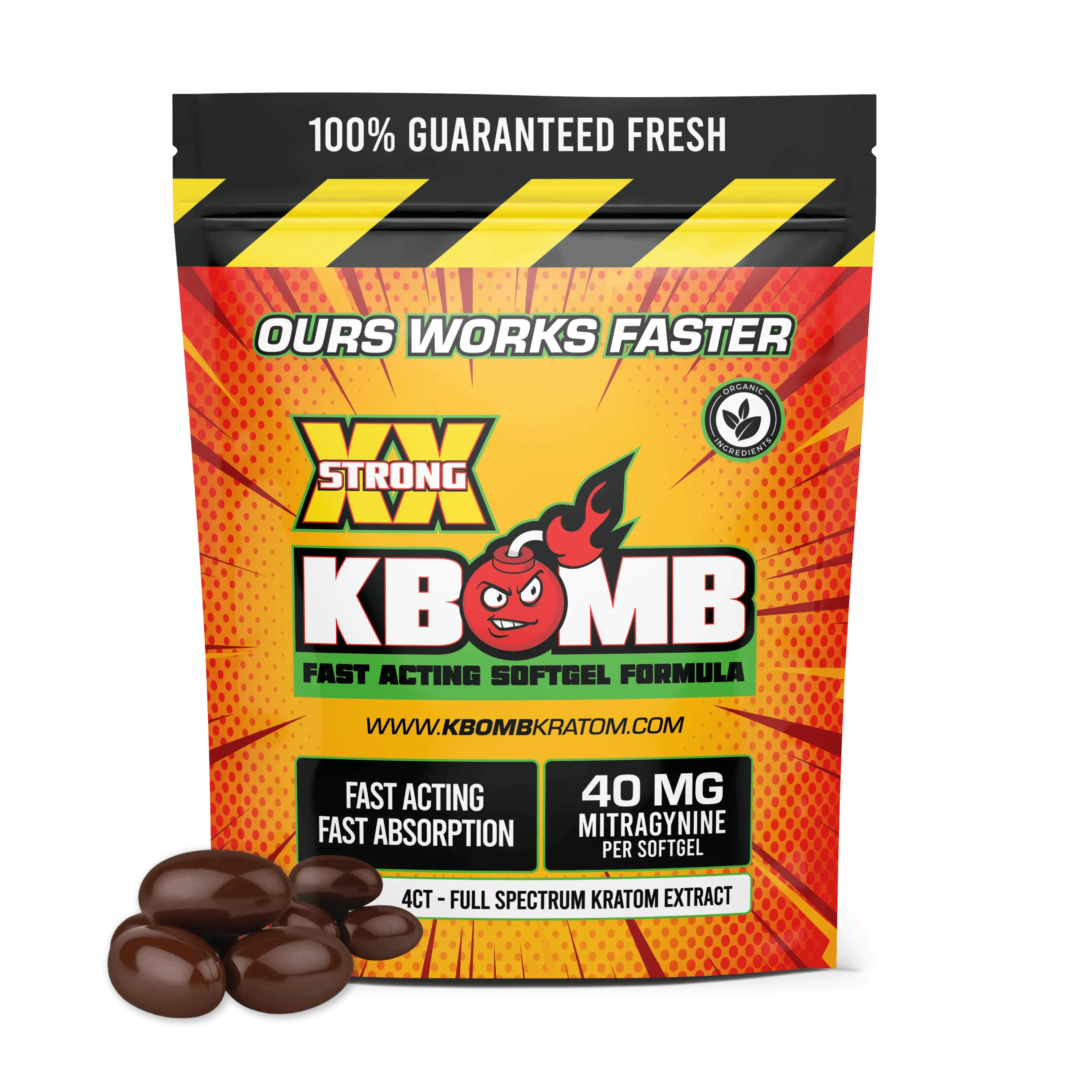 Kratom Extract Softgels - KBomb Kratom