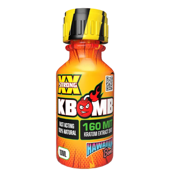 160mg Kratom Original Liquid Shot KBomb bottle with natural flavorings and Mitragyna Speciosa extract