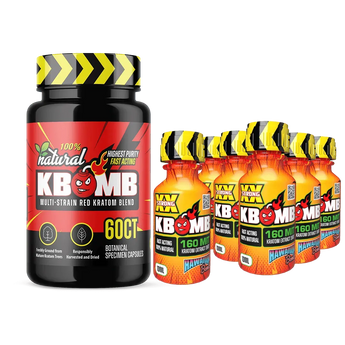 Morning Max Pack kratom capsules and extract shots for morning energy and vitality