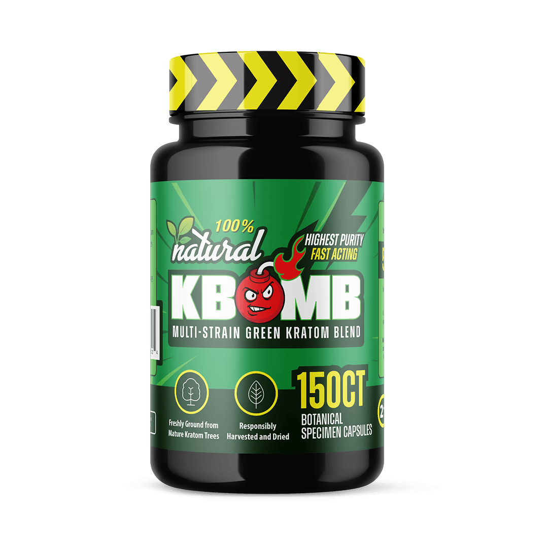 Multi-Strain Green Kratom Capsules - KBomb Kratom