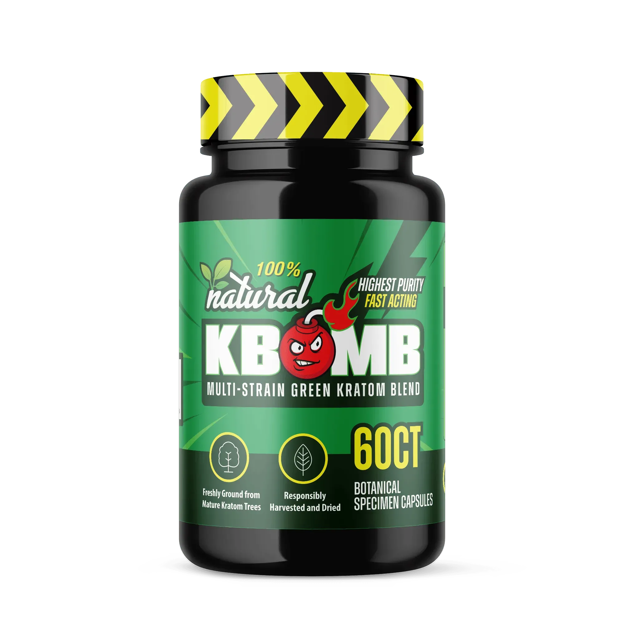 Multi-Strain Green Kratom Capsules - KBomb Kratom