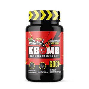 Multi-Strain Red Kratom Capsules - KBomb Kratom