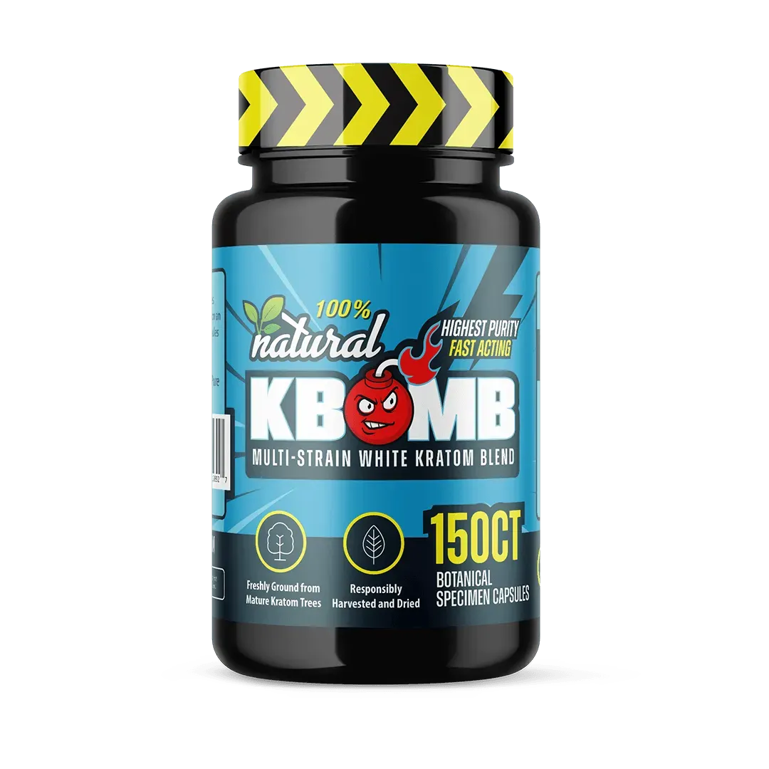 Multi-Strain White Kratom Capsules - KBomb Kratom