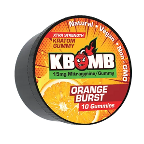 Orange Burst Kratom Gummies - KBomb Kratom