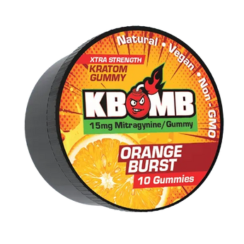 Orange Burst Kratom Gummies - KBomb Kratom