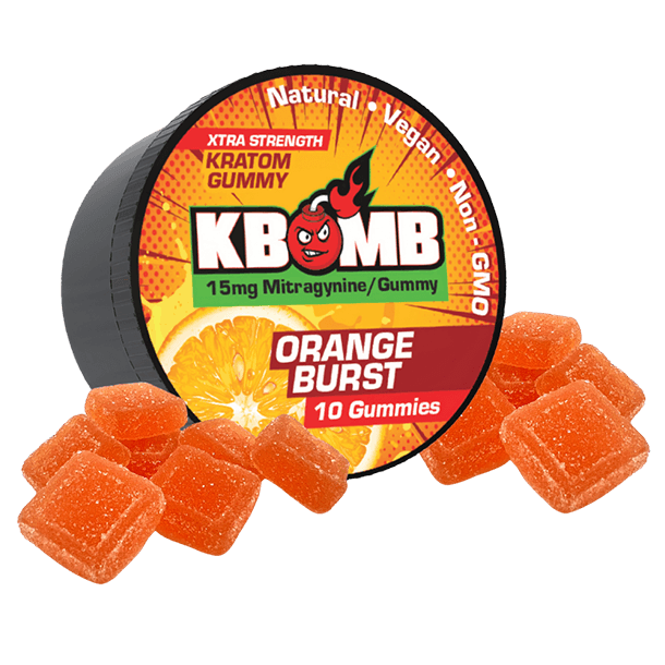 Orange Burst Kratom Gummies - KBomb Kratom