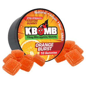 Orange Burst Kratom Gummies - KBomb Kratom