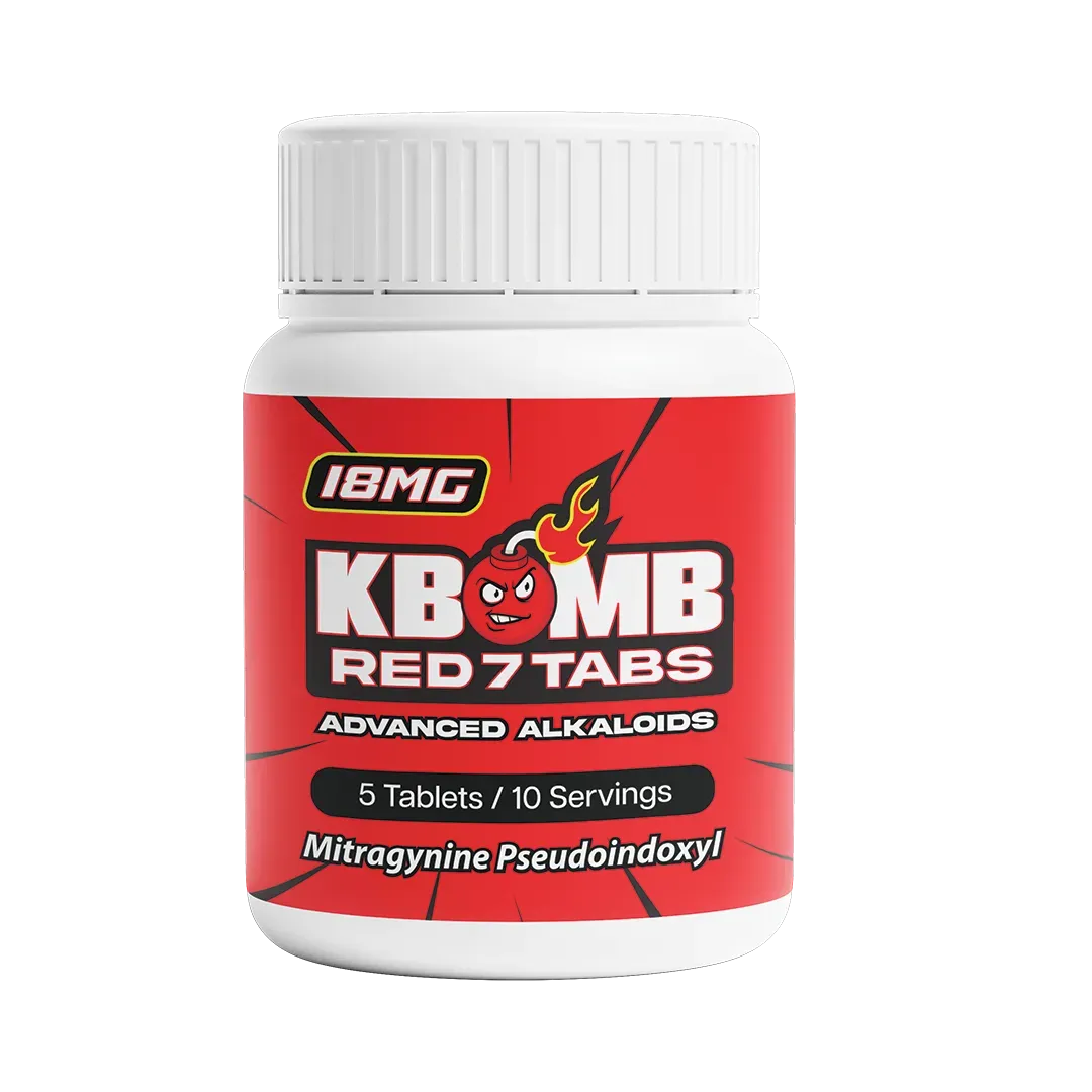 RED 7 Kratom Tablets - KBomb Kratom