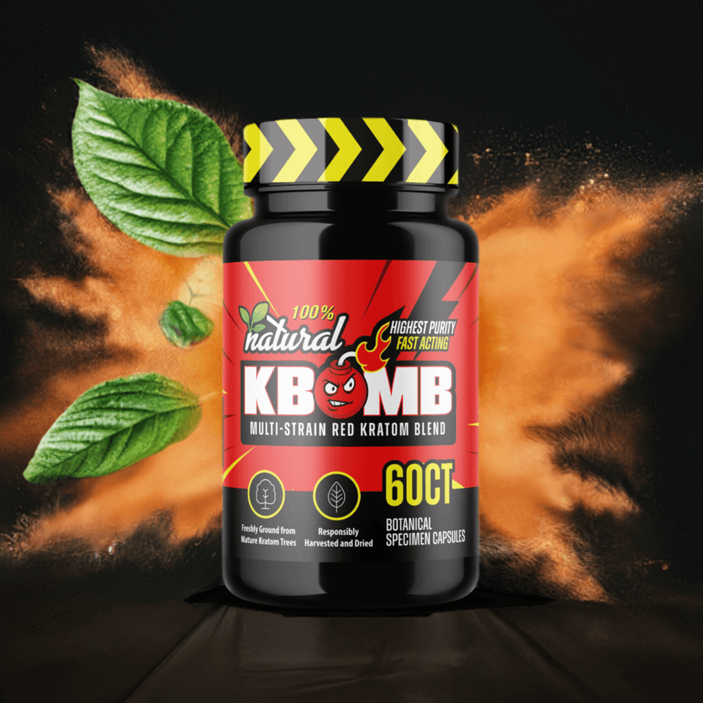 Red Multi-Strain 500mg Kratom Capsules - KBomb Kratom