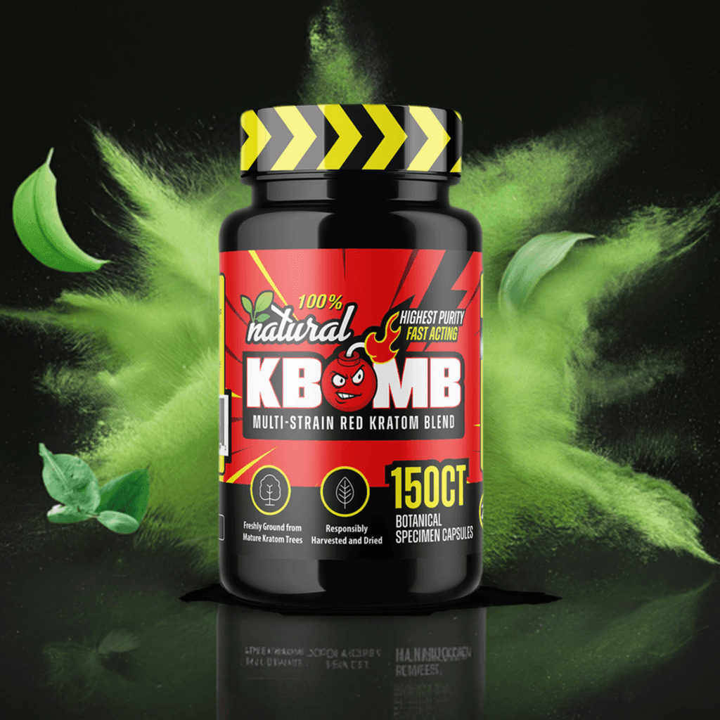 Red Vien Multi-Strain Kratom Capsules - KBomb Kratom