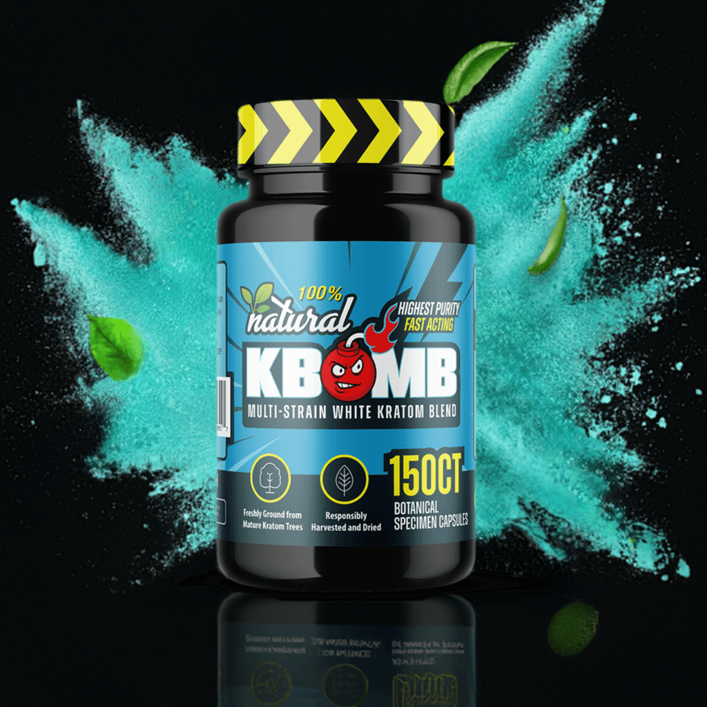 White Multi-Strain 500mg Kratom Capsules - KBomb Kratom